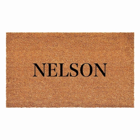 Calloway Mills Personalized Door Mat, Black, Natural, 24 in W x 36 in L 111452436
